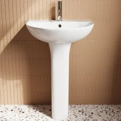 Harbour Acclaim 550mm 1 Tap Hole Basin & Full Pedestal