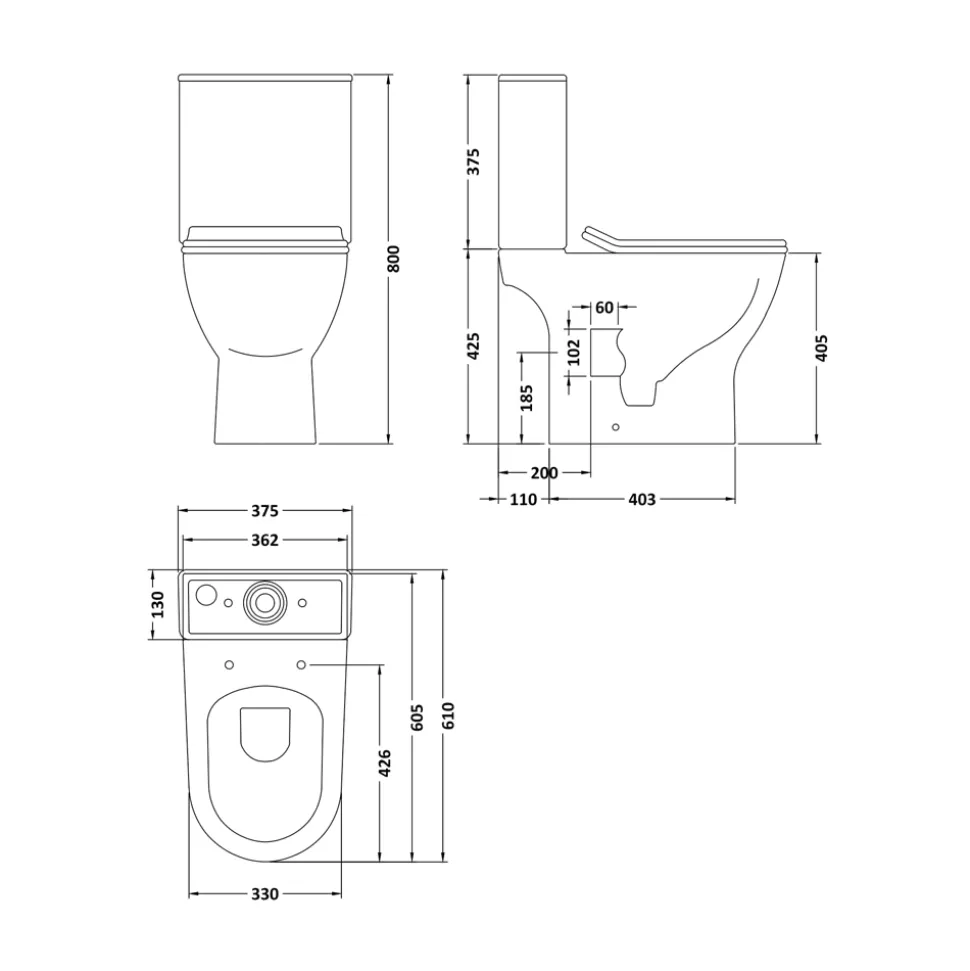 Harbour Acclaim Modern Bathroom Suite with Rimless Toilet