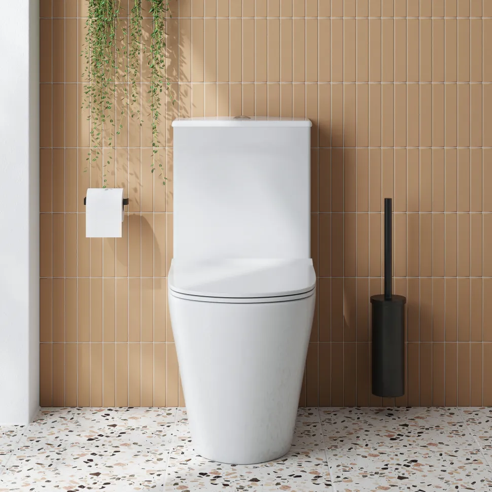Harbour Acclaim Rimless Back to Wall Close-Coupled Toilet & Soft Close Seat