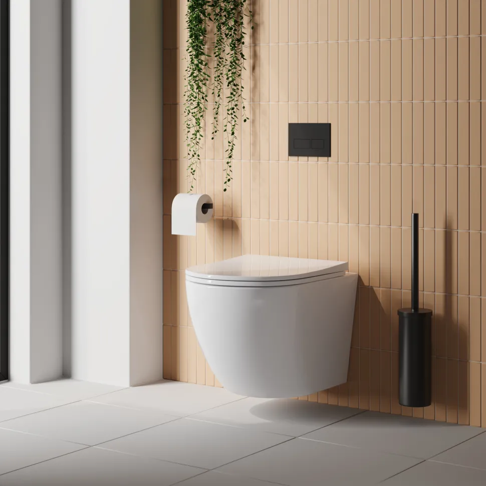 Harbour Acclaim Rimless Wall Hung Toilet & Soft Close Seat