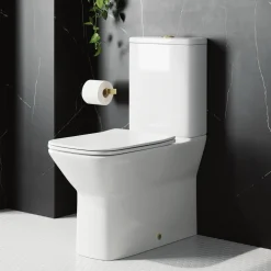Harbour Alchemy Rimless Back to Wall Close Coupled Toilet & Soft Close Seat