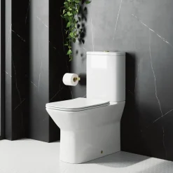 Harbour Alchemy Rimless Back to Wall Close Coupled Toilet & Soft Close Seat