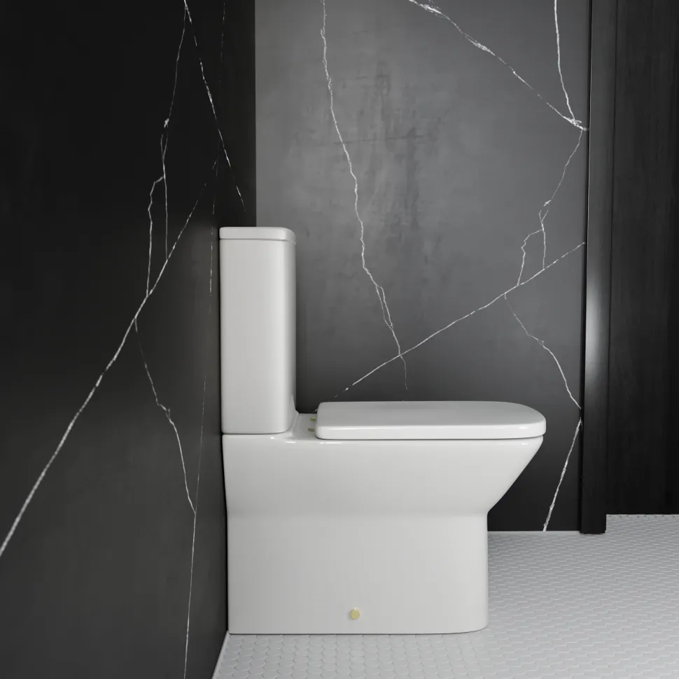 Harbour Alchemy Rimless Back to Wall Close Coupled Toilet & Soft Close Seat