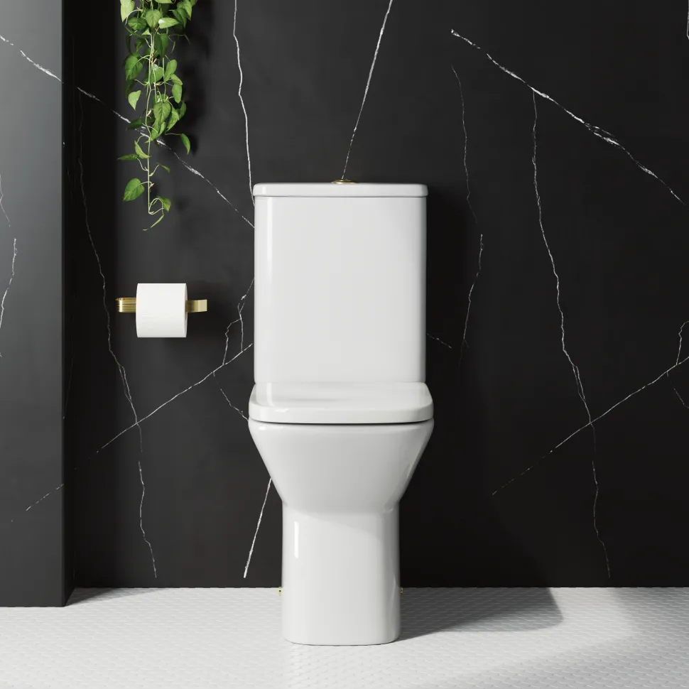 Harbour Alchemy Rimless Back to Wall Close Coupled Toilet & Soft Close Seat