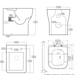 Harbour Alchemy Rimless Back To Wall Comfort Height Toilet & Soft Close Seat