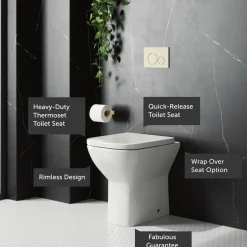 Harbour Alchemy Rimless Back To Wall Comfort Height Toilet & Soft Close Seat