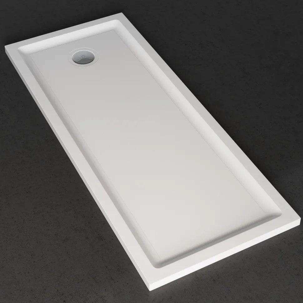 Harbour Anti Slip Gel Coated Stone Resin Bath Replacement Rectangular Shower Tray - 1700 x 700mm