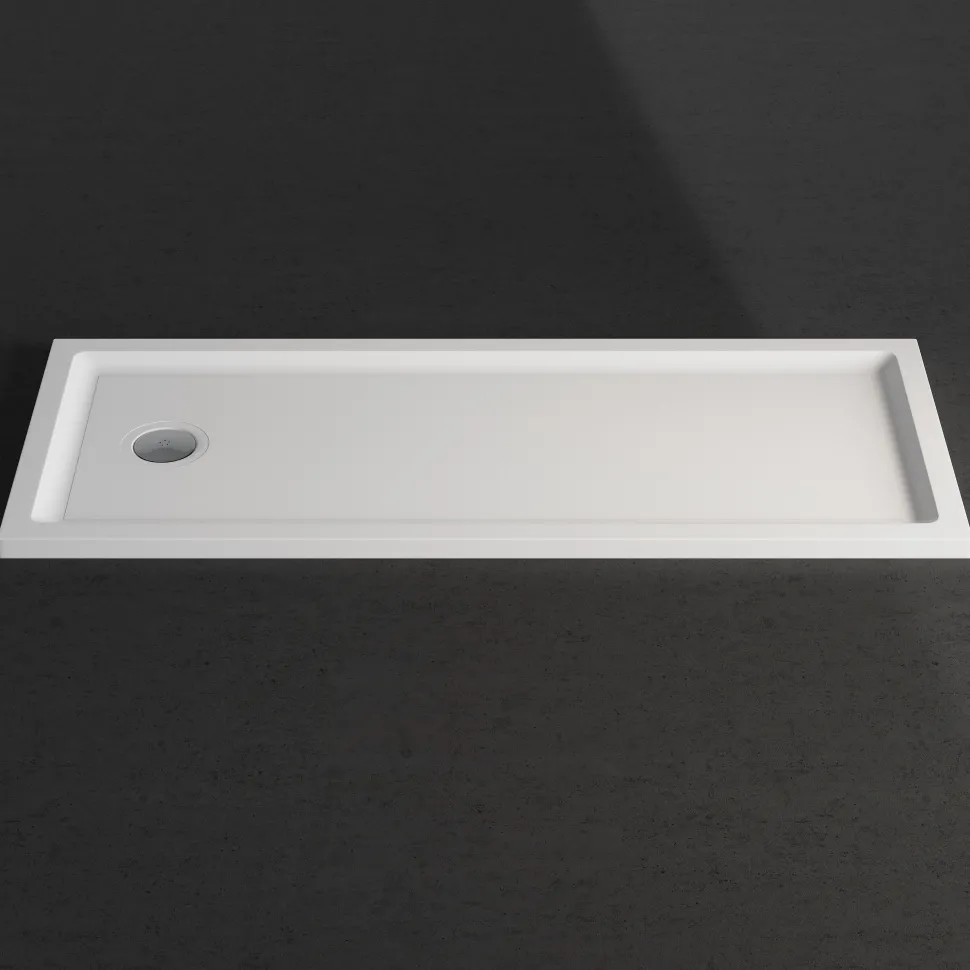 Harbour Anti Slip Gel Coated Stone Resin Bath Replacement Rectangular Shower Tray - 1700 x 700mm