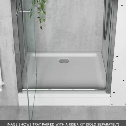 Harbour Anti Slip Gel Coated Stone Resin Square Shower Tray - 2 Sizes