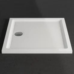 Harbour Anti Slip Gel Coated Stone Resin Square Shower Tray - 2 Sizes