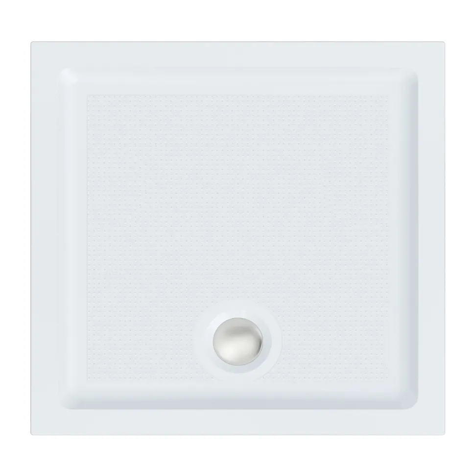 Harbour Anti Slip Gel Coated Stone Resin Square Shower Tray - 2 Sizes