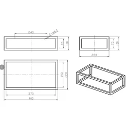Harbour Basin Frame for Harbour Concrete 400mm Wall Hung Basin