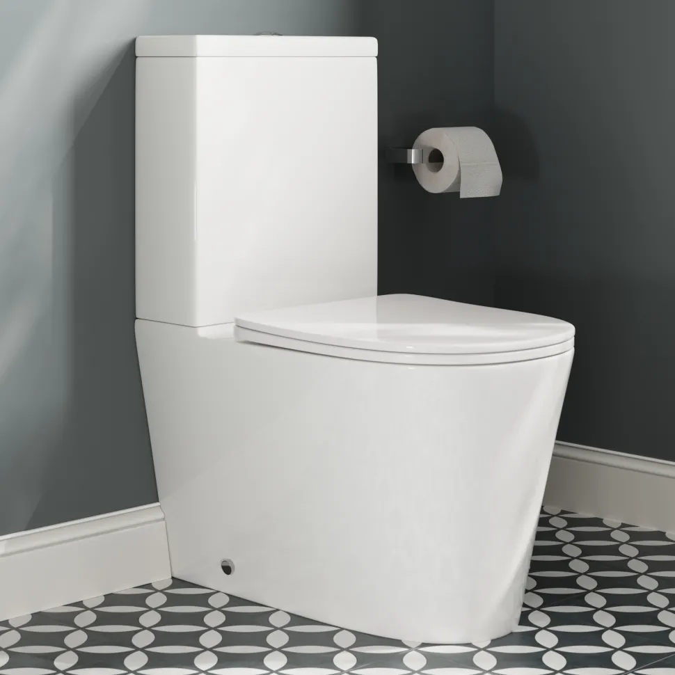 Harbour Clarity Back to Wall Rimless Comfort Height Toilet & Soft Close Seat