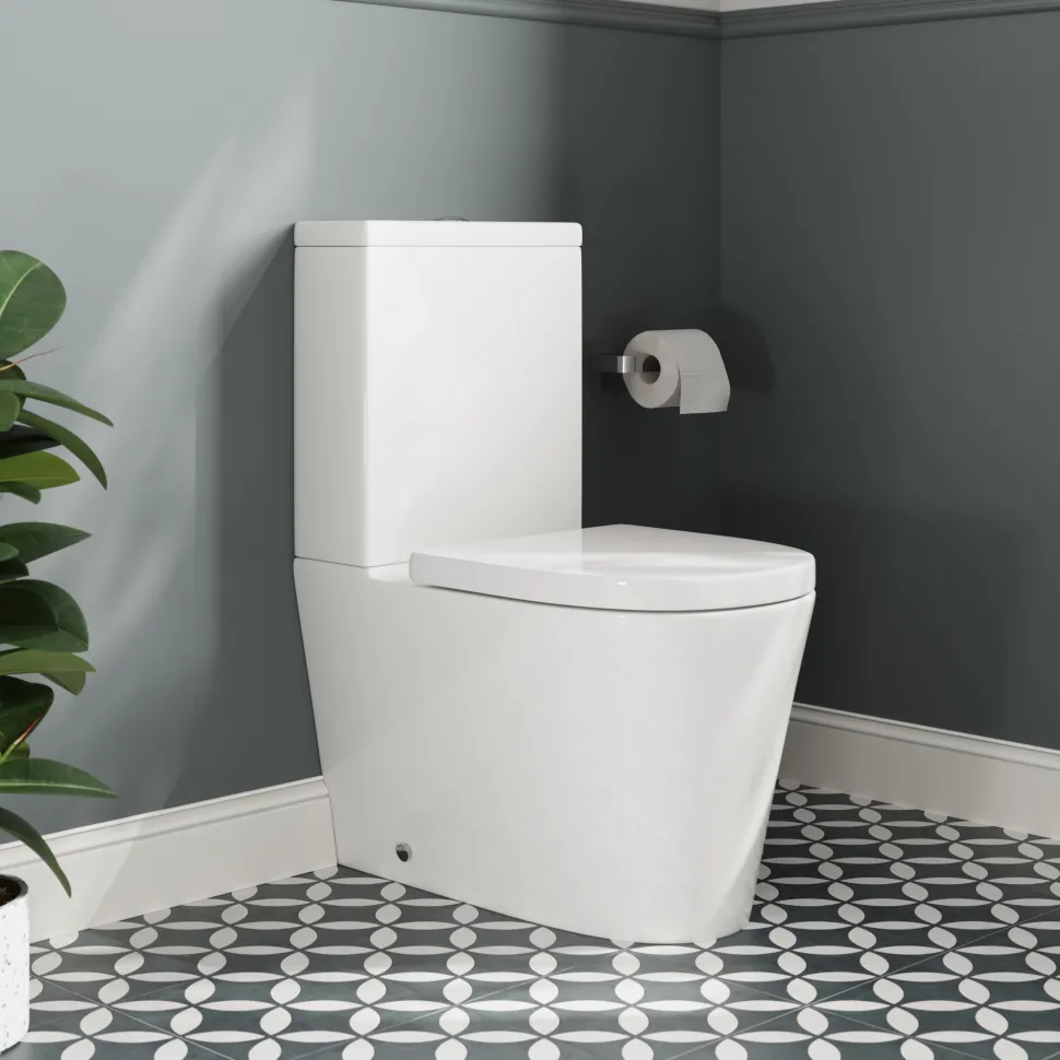 Harbour Clarity Back to Wall Rimless Comfort Height Toilet & Soft Close Seat