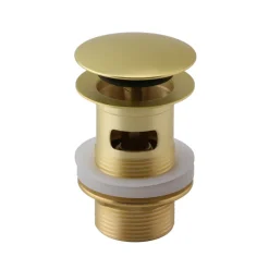 Harbour Clarity Brushed Brass Basin Mixer Tap & Waste