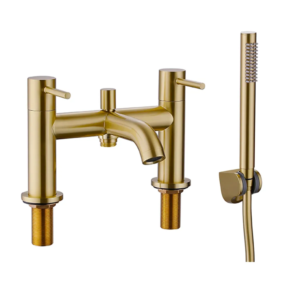 Harbour Clarity Brushed Brass Bath Shower Mixer & Shower Kit