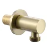 Harbour Clarity Brushed Brass Wall Outlet & Elbow