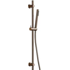 Harbour Clarity Brushed Bronze Shower Package with 2 Outlet Valve, Fixed Head & Ceiling Arm and Slide Rail Shower Kit