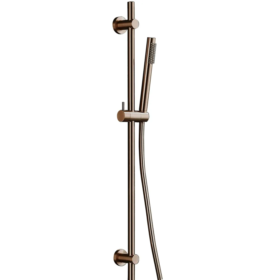 Harbour Clarity Brushed Bronze Shower Package with 2 Outlet Valve, Fixed Head & Ceiling Arm and Slide Rail Shower Kit