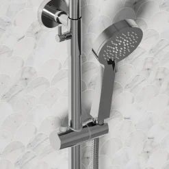 Harbour Clarity Cool Touch Exposed Thermostatic Rigid Riser Shower Kit with Round Handset