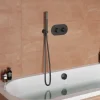 Harbour Clarity Gunmetal Shower Package with 2 Outlet Valve, Wall Shower Kit and Overflow Bath Filler