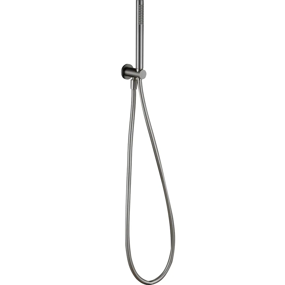 Harbour Clarity Gunmetal Shower Package with 2 Outlet Valve, Fixed Head & Wall Mounted Arm and Wall Shower Kit