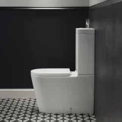 Harbour Clarity 2 in 1 Wash Basin & Close Coupled Closed Back Toilet with Soft Close Seat