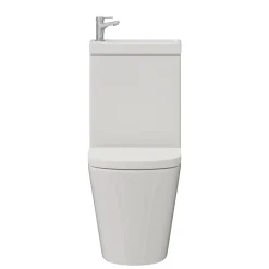 Harbour Clarity 2 in 1 Wash Basin & Close Coupled Closed Back Toilet with Soft Close Seat