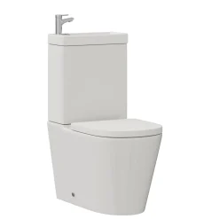 Harbour Clarity 2 in 1 Wash Basin & Close Coupled Closed Back Toilet with Soft Close Seat