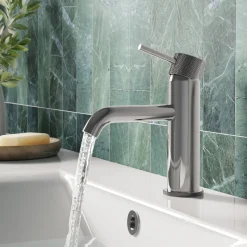 Harbour Clarity Knurled Basin Mixer Tap & Waste