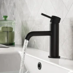 Harbour Clarity Knurled Basin Mixer Tap & Waste and Bath Shower Mixer Tap with Shower Kit