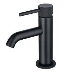 Harbour Clarity Knurled Basin Mixer Tap & Waste and Bath Shower Mixer Tap with Shower Kit