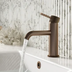 Harbour Clarity Knurled Basin Mixer Tap & Waste and Bath Shower Mixer Tap with Shower Kit
