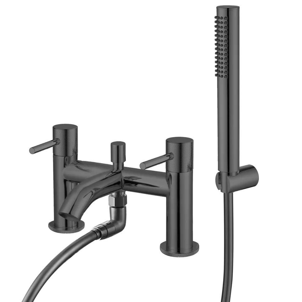 Harbour Clarity Knurled Bath Shower Mixer Tap & Shower Kit