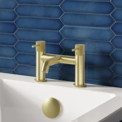 Harbour Clarity Knurled Deck Mounted Bath Mixer Tap