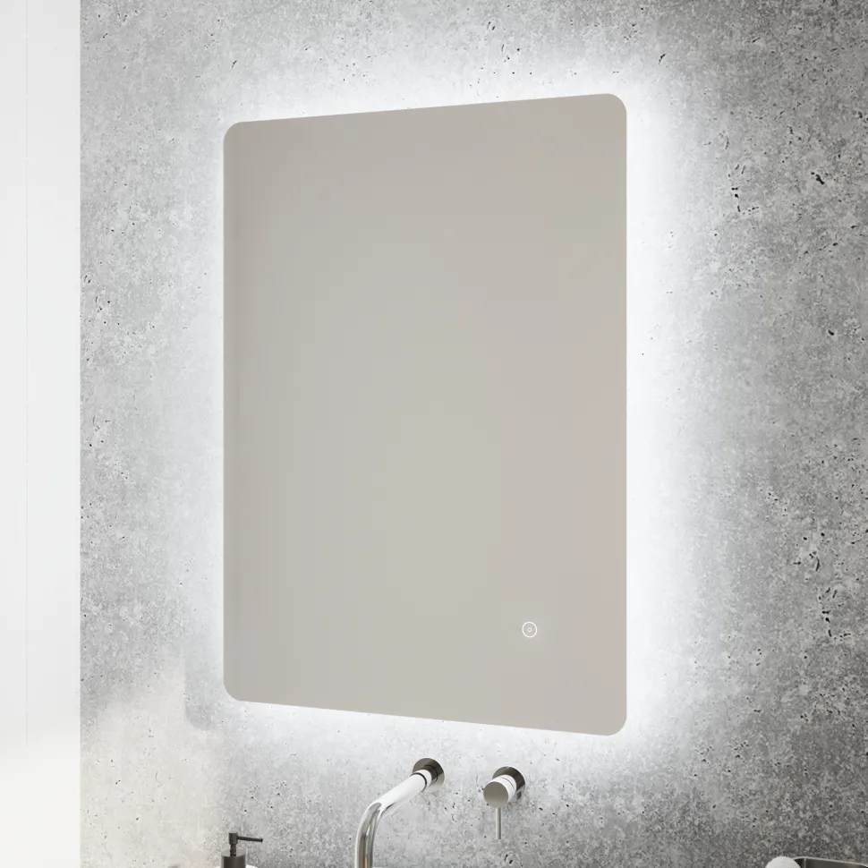 Harbour Clarity LED Bathroom Mirror with Demister Pad & Colour Change LEDs - 500 x 700mm