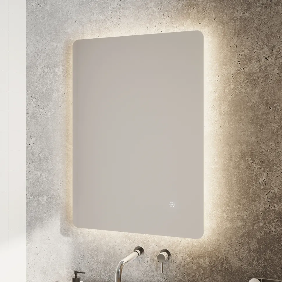 Harbour Clarity LED Bathroom Mirror with Demister Pad & Colour Change LEDs - 500 x 700mm