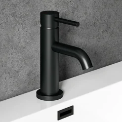 Harbour Clarity Matt Black Basin Mixer Tap
