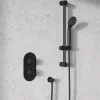 Harbour Clarity Matt Black Concealed Shower Valve & Slide Rail Shower Kit