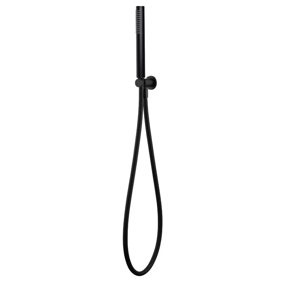 Harbour Clarity Matt Black Concealed Shower Valve, Fixed Ceiling Mounted Head and Wall Shower Kit