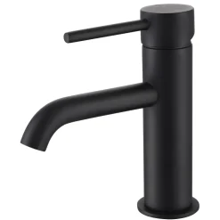 Harbour Clarity Matt Black Mini Basin Mixer Tap & Waste