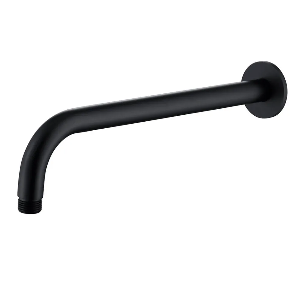 Harbour Clarity Matt Black Shower Package with 3 Outlet Valve, Fixed Head & Arm, Wall Shower Kit & Overflow Bath Filler