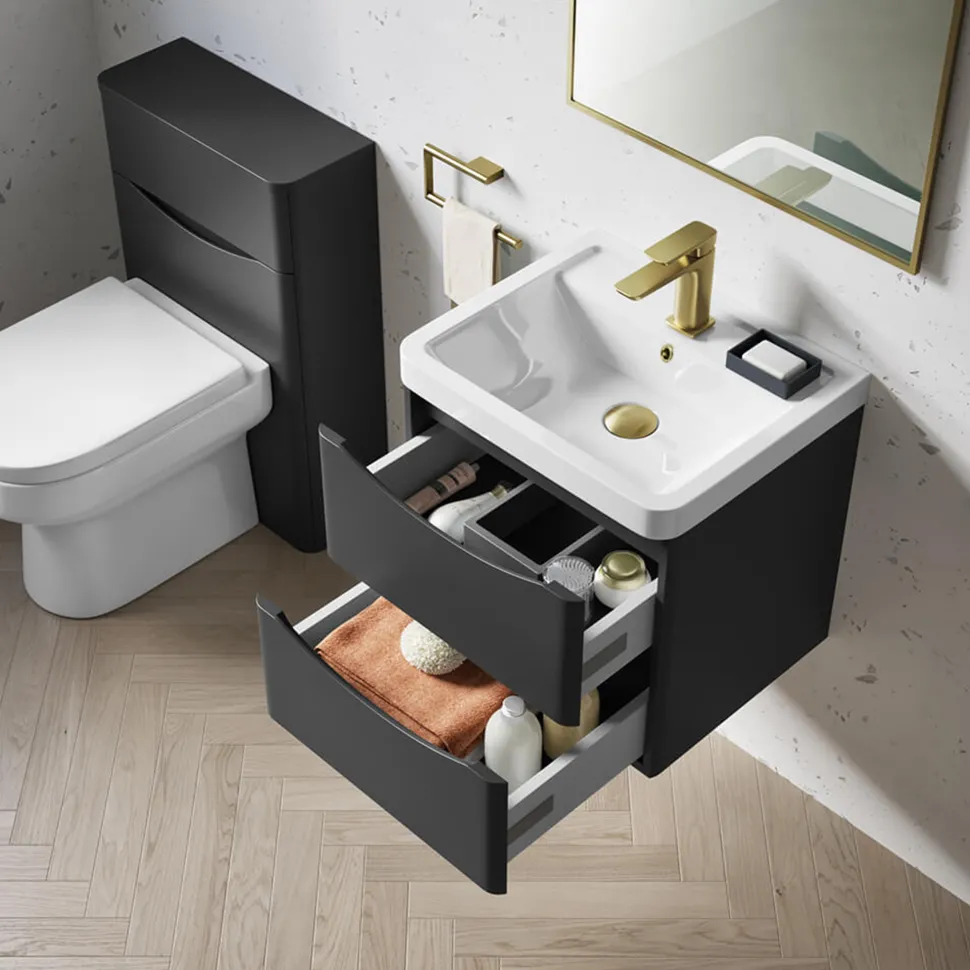 Harbour Clarity 500mm Wall Mounted Vanity Unit & Basin