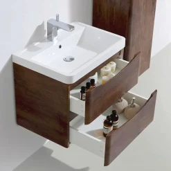 Harbour Clarity 600mm Wall Mounted Chestnut Vanity Unit & Basin