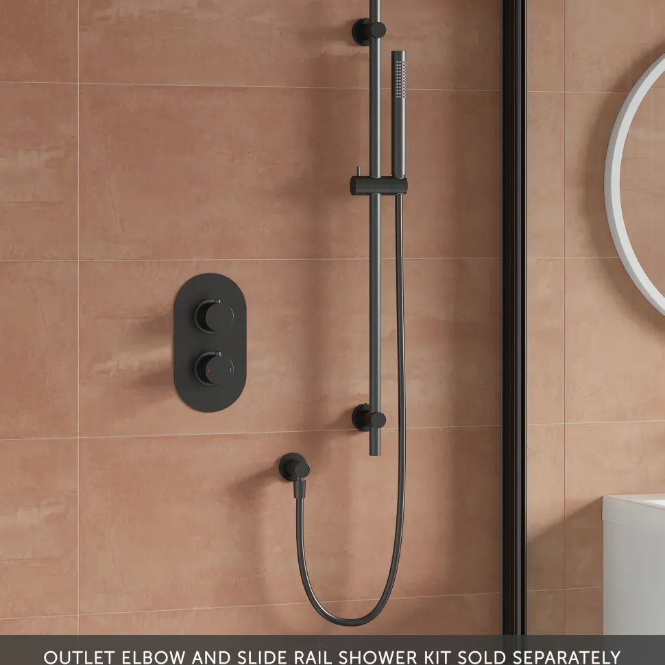 Harbour Clarity 2 Outlet Thermostatic Concealed Shower Valve - Gunmetal