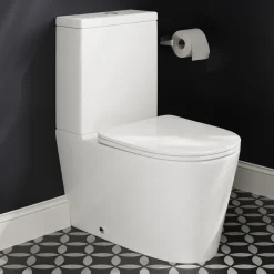 Harbour Clarity Rimless Back to Wall Close Coupled Toilet & Soft Close Seat