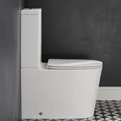 Harbour Clarity Rimless Back to Wall Close Coupled Toilet & Soft Close Seat