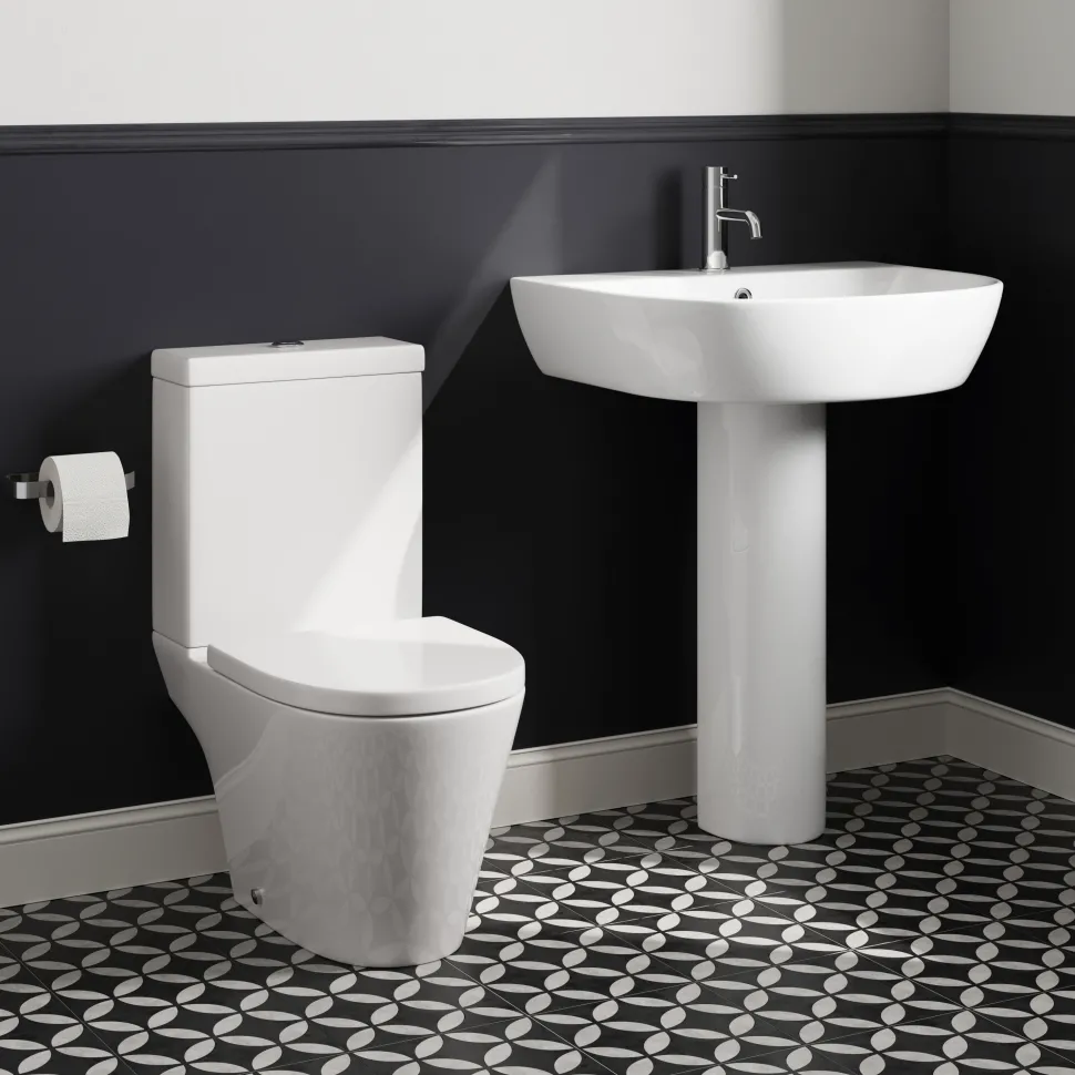 Harbour Clarity Rimless Toilet & Basin Bathroom Suite