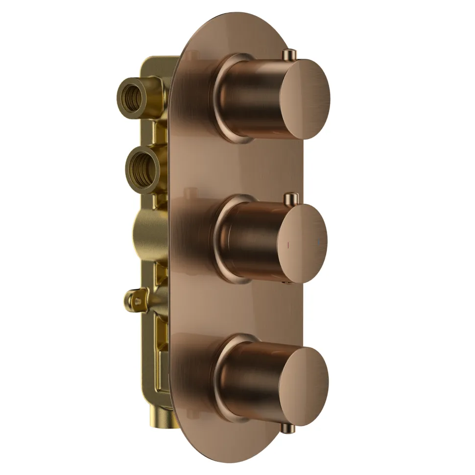 Harbour Clarity Shower Package with 3 Outlet Valve, Fixed Head & Ceiling Arm, Wall Shower Kit and Overflow Bath Filler