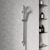 Harbour Clarity Slide Rail Shower Kit with 3 Mode Shower Handset & Hose - Chrome